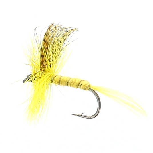 Mouche sèche montée sur nerf YELLOW MAY