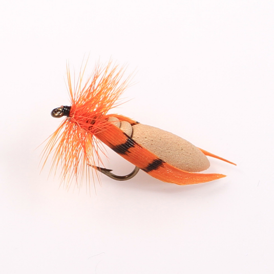 Mouche sèche montée sur nerf ORANGE BEE FOAM