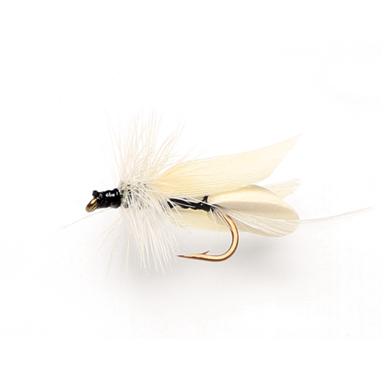 WHITE MILLER FOAM DRY SNELLED FLY