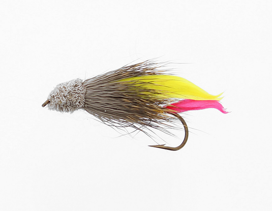 MUDDLER YELLOW RED TAIL Snelled Fly