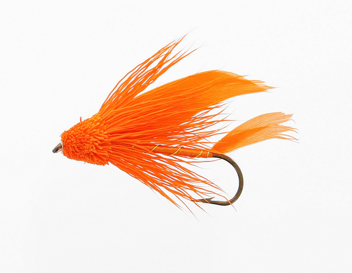 MUDDLER ETIC ORANGE Snelled Fly