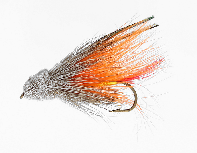 MUDDLER MARABOU ORANGE Snelled Fly
