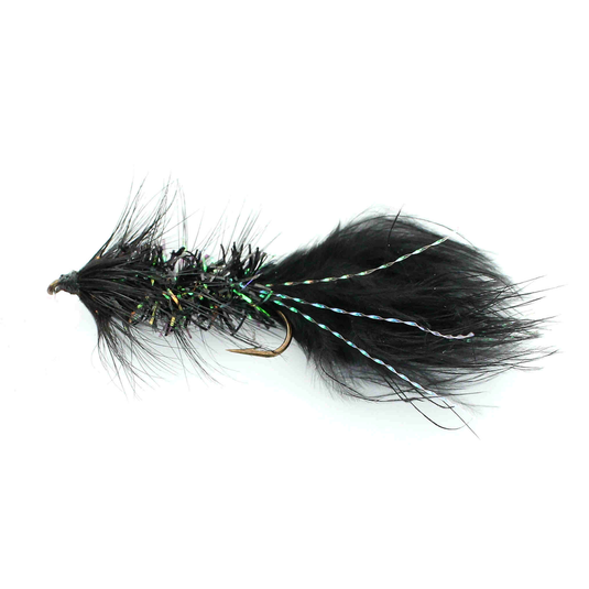 WOOLY BUGGER BLACK KRYSTAL FLASH Streamer