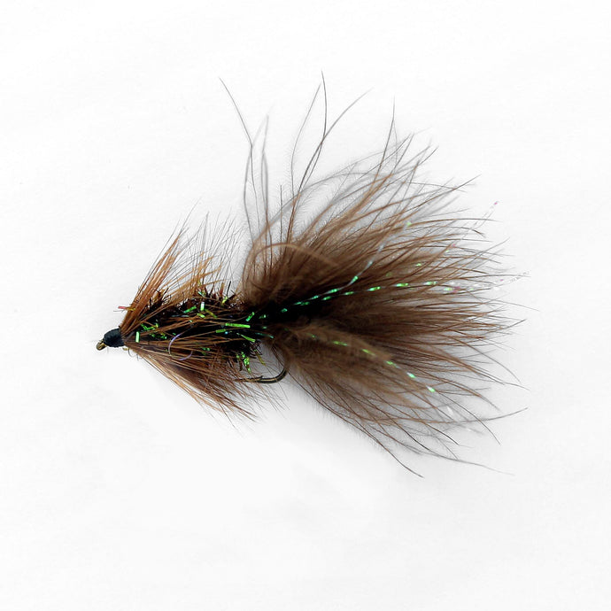 WOOLLY BUGGER KRYSTAL FLASH BROWN Streamer