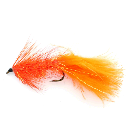 WOOLY BUGGER ORANGE KRYSTAL FLASH Streamer