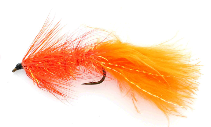 WOOLLY BUGGER KRYSTAL FLASH ORANGE Streamer