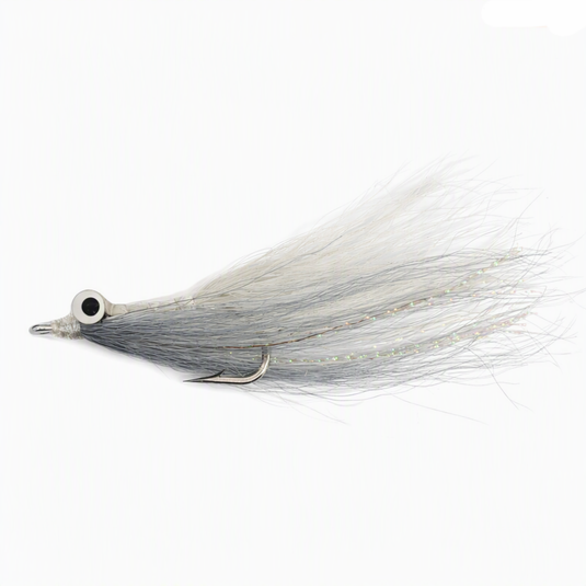 DECEIVER GREY GHOST Striped bass fly with dumbbell