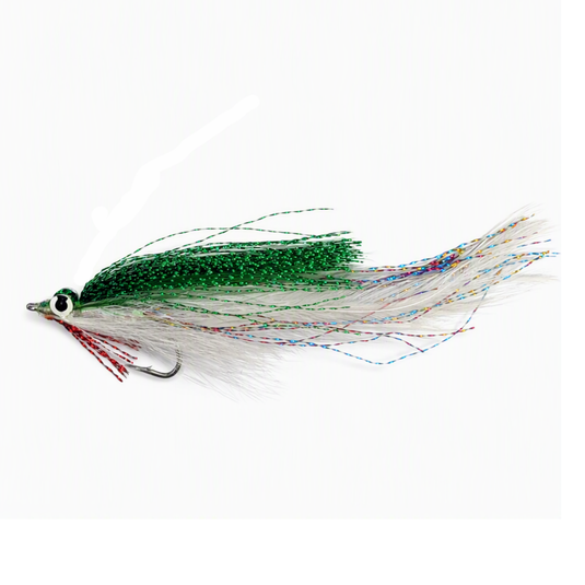DECEIVER GREEN GHOST Striped bass fly with dumbbell
