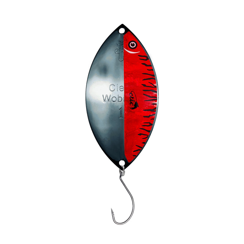 Load image into Gallery viewer, CLEAR WOBBLER SPOON BLACK / TAPE SERIE

