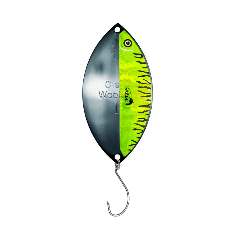 Load image into Gallery viewer, CLEAR WOBBLER SPOON BLACK / TAPE SERIE
