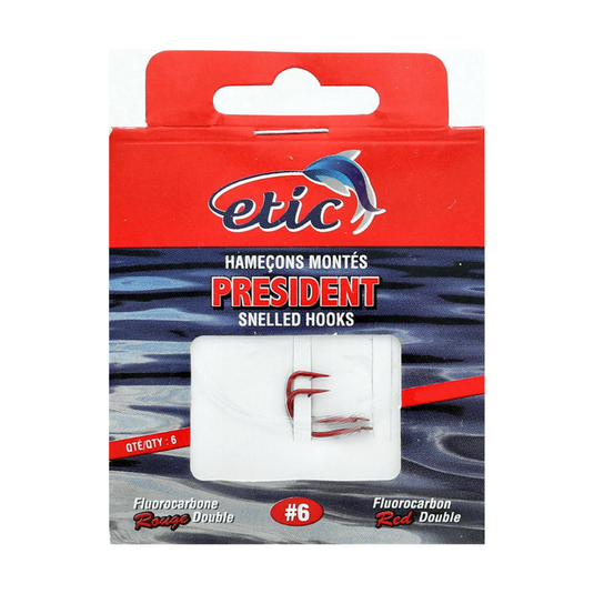 PRESIDENT RED SNELLED HOOK DOUBLE