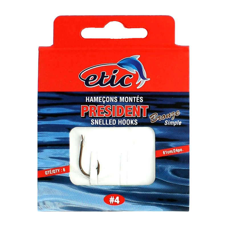 Load image into Gallery viewer, PRESIDENT BRONZE SNELLED HOOK
