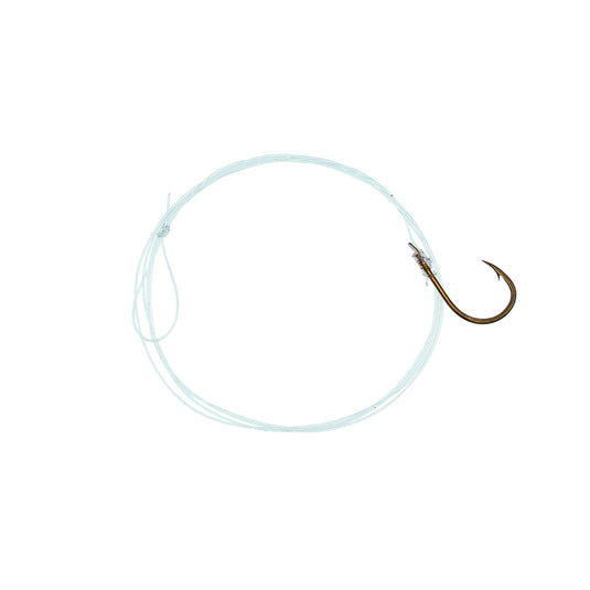 PRESIDENT BRONZE SNELLED HOOK FLUOROCARBON