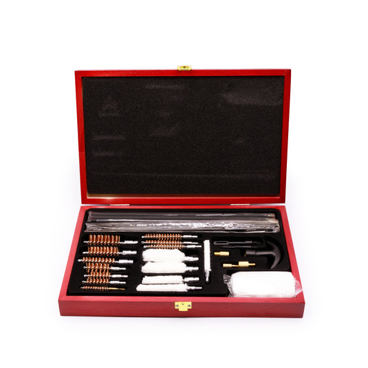 KIT DE NETTOYAGE D'ARMES À FEU LE LUXE 23 PIÈCES